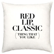Red Lip Classic - Linen Cushion Cover 50x50cm